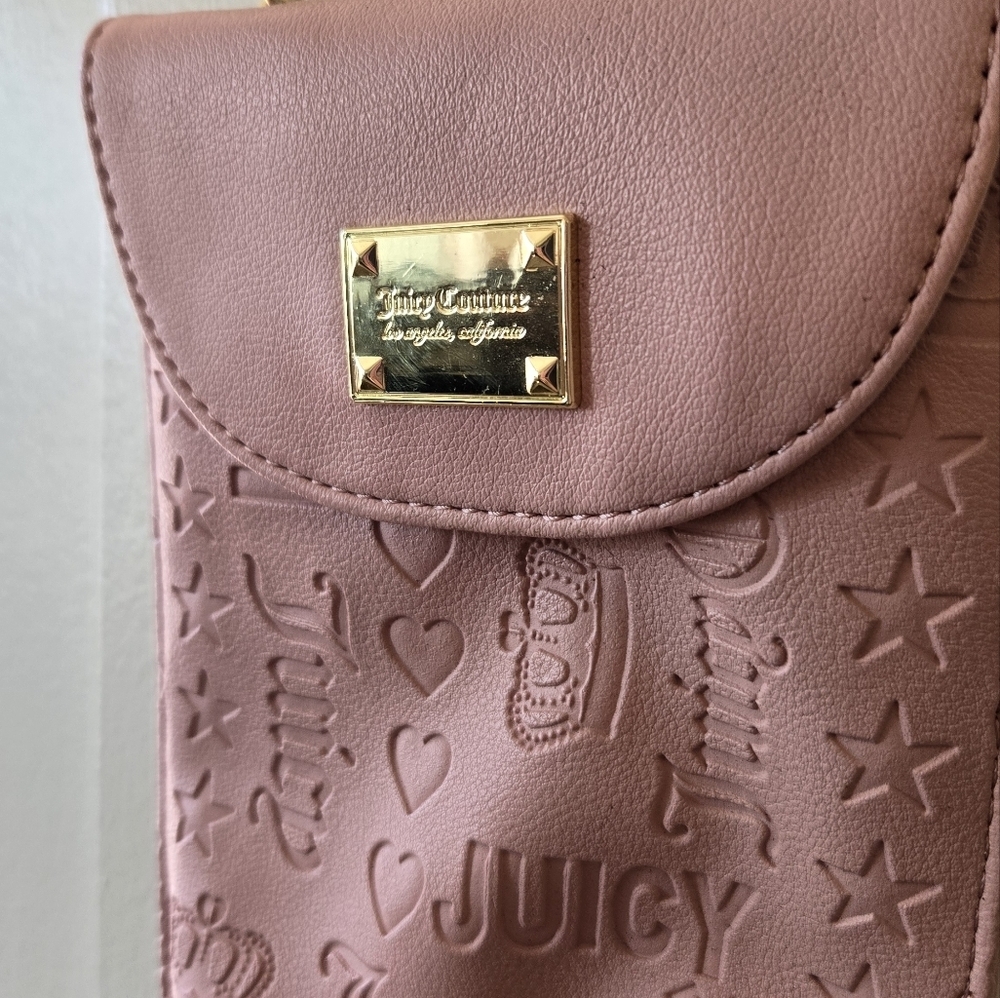 Juicy Couture Crossbody Bag Smart Phone Pink Blush Logo Daydream Flat Cellie - Picture 2 of 6